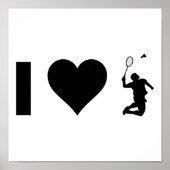 I Love Badminton Poster (Voorkant)