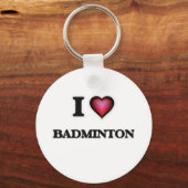 I Love Badminton Sleutelhanger (Voorkant)