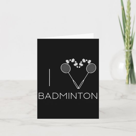 I Love Badminton Team Player Coach Kaart (Voorkant)