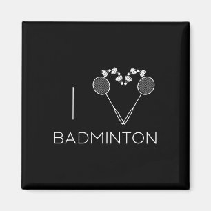 I Love Badminton Team Player Coach Magneet