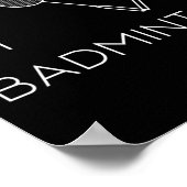 I Love Badminton Team Player Coach Poster (Hoek)