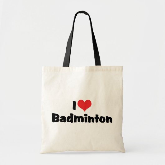 I Love Badminton Tote Bag (Voorkant)