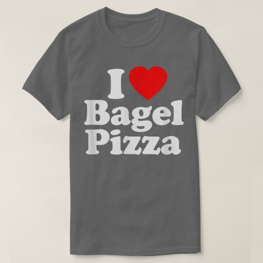 I Love Bagel Pizza Heart Funny 781131 T-shirt (Design voorkant)