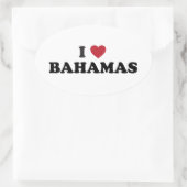 I Love Bahamas Ovale Sticker (Tas)