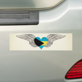I Love Bahamas-wings Bumpersticker (Op auto)