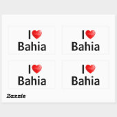 I love Bahia Rechthoekige Sticker (Vel)