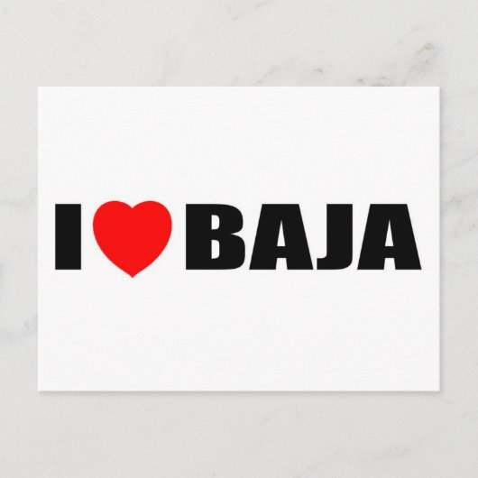 I Love Baja Briefkaart (Voorkant)