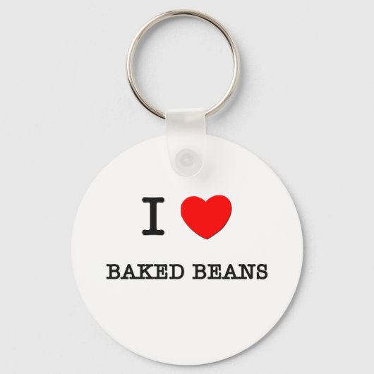 I Love BAKED BEANES (food) Sleutelhanger (Voorkant)