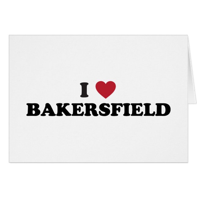 I Love Bakersfield California (Voorkant Horizontaal)