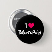 I Love Bakersfield Ronde Button 5,7 Cm (Voorkant /achterkant)