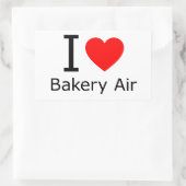 I Love Bakery Air Rechthoekige Sticker (Tas)