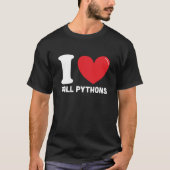 I Love bal pythons, Beste bal python liefhebber ca T-shirt (Voorkant)