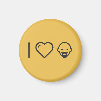 I Love Bald Mannen Magneet
