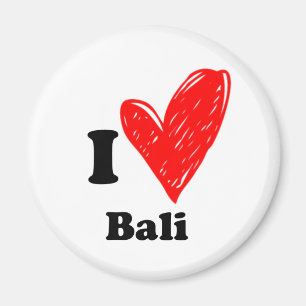 I Love Bali - Hartschets Magneet