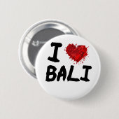 I Love Bali Ronde Button 5,7 Cm (Voorkant /achterkant)