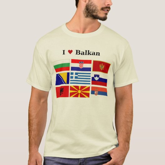 I Love Balkan T-shirt (Voorkant)