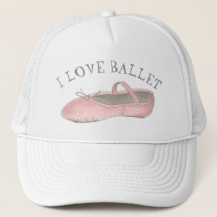 I Love Ballet Ballerina Pink Slipper Dance Teacher Trucker Pet