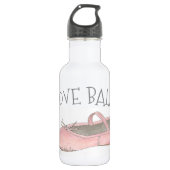 I Love Ballet Ballerina Pink Slipper Dance Teacher Waterfles (Voorkant)