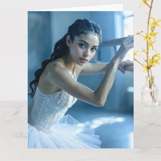 I LOVE BALLET - BALLET & DANCE KAART (Gele Bloem)