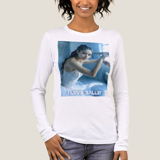 I LOVE BALLET - BALLET & DANCE Tri-Blend SHIRT (Voorkant volledig)