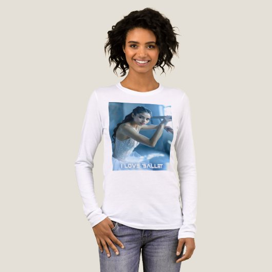 I LOVE BALLET - BALLET & DANCE Tri-Blend SHIRT (Voorkant)