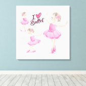 I Love Ballet Canvas Afdruk (Insitu (Houten vloer))