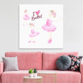 I Love Ballet Canvas Afdruk (Insitu (Woonkamer))