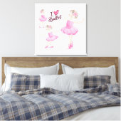 I Love Ballet Canvas Afdruk (Insitu (Slaapkamer))