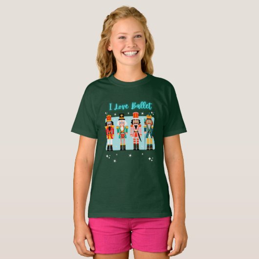 I Love Ballet Nutcrackers Kind Basic T-shirt (Voorkant volledig)
