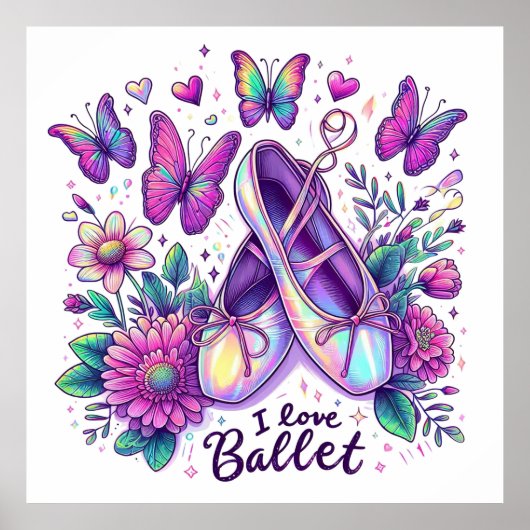 I Love Ballet Poster (Voorkant)