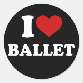 I Love Ballet Ronde Sticker