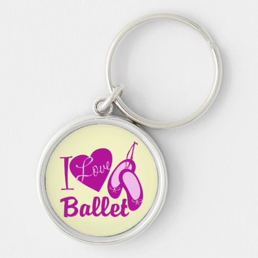 I Love Ballet Sleutelhanger (Voorkant)
