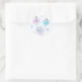 I Love Ballet Théance Blue Pink Ballerinas Ronde Sticker (Tas)