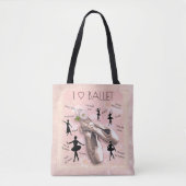 I Love Ballet Tote Bag (Voorkant)