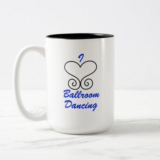I Love Ballroom Dancing Coffee Mok (Links)