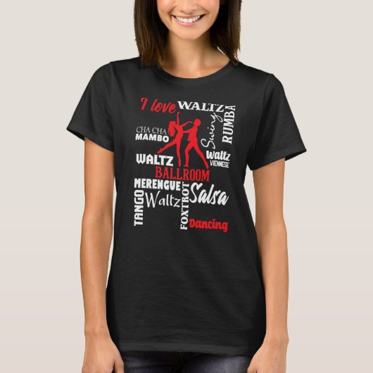 I Love Ballroom Danser Dance Instructor Pair Cho T-shirt (Voorkant)