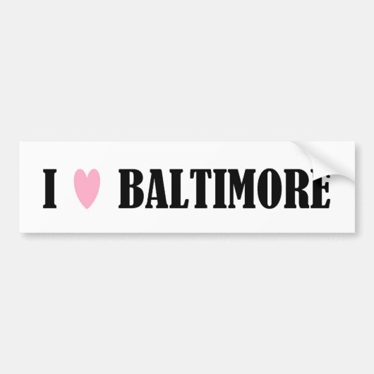 I Love Baltimore Bumpersticker (Voorkant)