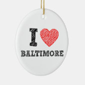 I-Love-Baltimore Keramisch Ornament (Rechts)