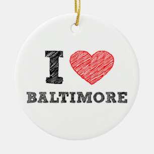 I-Love-Baltimore Keramisch Ornament