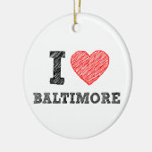 I-Love-Baltimore Keramisch Ornament (Links)