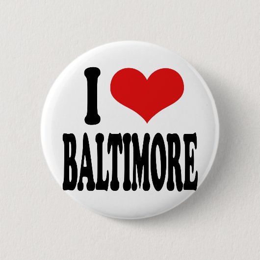 I Love Baltimore Ronde Button 5,7 Cm (Voorkant)