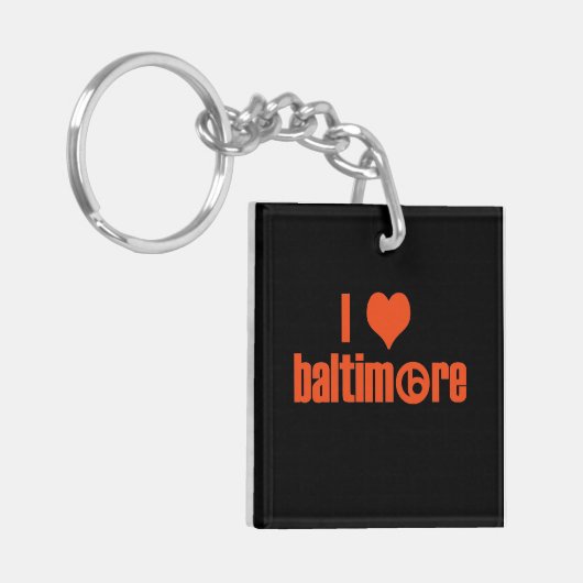 I Love Baltimore Sleutelhanger (Voorkant Links)