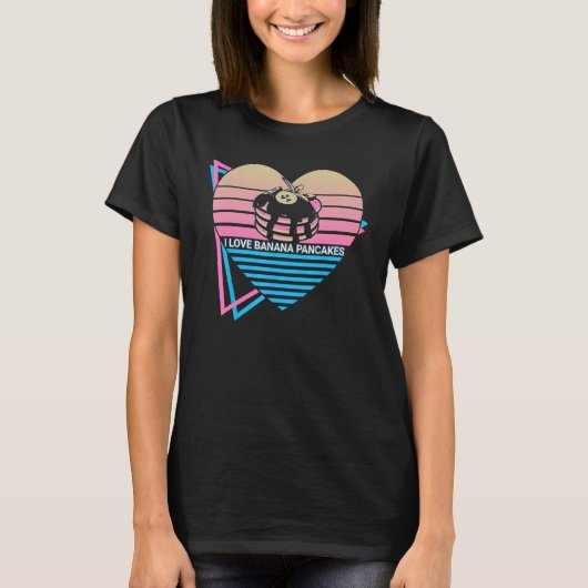 I Love Banana Pancakes Pancake Maker T-shirt (Voorkant)