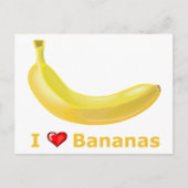 I Love Bananas Briefkaart (Voorkant)