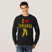 I Love Bananas Funny Costume Vegan T-shirt (Voorkant volledig)