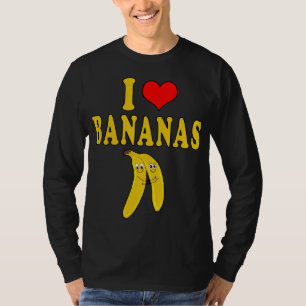 I Love Bananas Funny Costume Vegan T-shirt