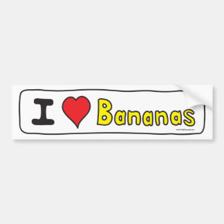 I Love Bananas (I Heart Bananas) Bumpersticker