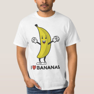 I Love Bananas Long Fruit Funny Banana  T-shirt
