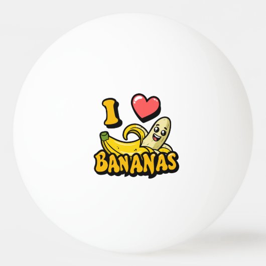 I Love Bananas Pingpongbal (Voorkant)