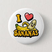 I Love Bananas Ronde Button 5,7 Cm (Voorkant)